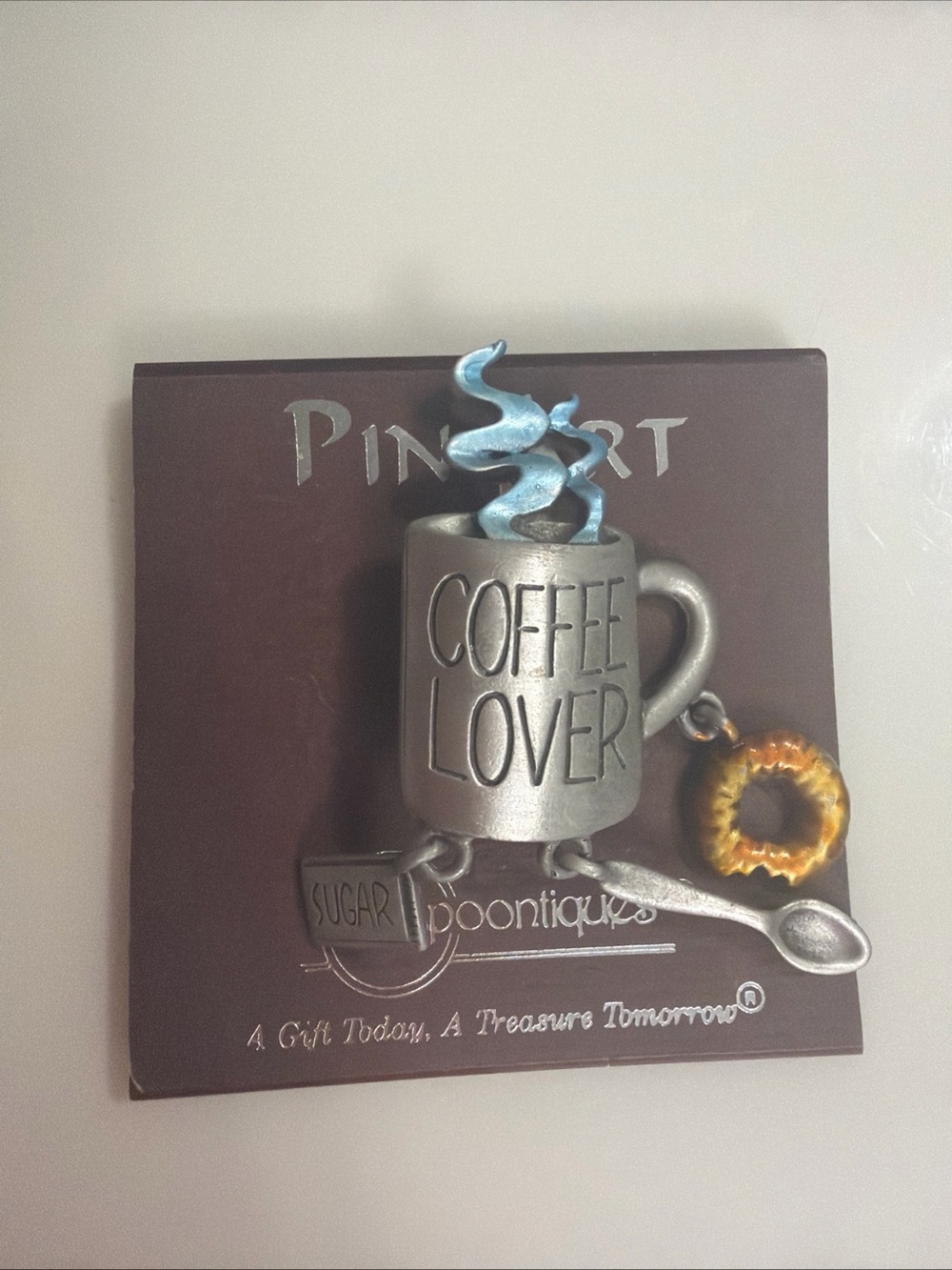 Coffee Lover Pin - Silver